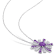 2 CT TGW African Amethyst and White Topaz Starburst Pendant with Chain
in Sterling Silver