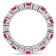 2 CT TGW Ruby and 3/4 CT TW Diamond Eternity Ring in 14K White Gold