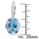 7-7/8ctw Sky, London and Swiss Blue Topaz Floral Drop Earrings in
Sterling Silver