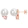 8-9MM South Sea Cultured Pearl and 4/5 CT TGW Morganite Stud Earrings in
14K Rose Gold