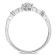 1/10 CT TW Diamond Floral Promise Ring in Sterling Silver