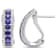 2 CT TGW Created Blue Sapphire Earrings in Sterling Silver
