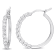 1 CT TDW Diamond Half-Set Hoop Earrings in Platinum