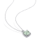 4 CT TGW Green Quartz and 1/10 CT TW Diamond Halo Pendant with Chain in
Sterling Silver