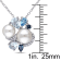 6.5-8MM Freshwater Cultured Pearl and Multi-color Topaz Cluster Pendant
in Sterling Silver
