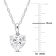 2 CT DEW Created Moissanite Solitaire Pendant with Heart Detail and
Chain in Sterling Silver