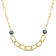 9-10 MM Grey Freshwater Cultured Pearl Oval Link Necklace in 18K Yellow
Gold Over Sterling Silver