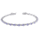 4 1/3 CT TGW Tanzanite X-Link Bracelet in Sterling Silver