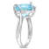 7 CT TGW Sky Blue Topaz and Diamond Accent Heart Ring in Sterling Silver