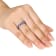 2 3/8 CTW Created White and Blue Sapphire Anniversary Band in Sterling Silver