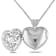 Diamond Heart Locket Pendant with Chain in Sterling Silver