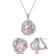 9.5-10.5MM Pink Freshwater Cultured Pearl & Cubic Zirconia Pendant
& Earrings Set in Sterling Silver