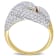 1 3/8 CT TW Diamond Knot Design Cluster Ring in 14K 2-Tone Gold