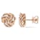 1/6 CT TW Diamond Knot Stud Earrings in 14k Rose Gold