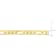 8.9mm Flat Figaro Chain Bracelet in 18k Yellow Gold Plated Sterling
Silver, 9 in