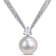 11-12MM Freshwater Cultured Pearl and 5/8 CT TGW White Topaz Pendant in
Sterling Silver