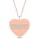 1/10ctw Diamond 'Mom' Engraved Heart Pendant with Chain in 18K Rose Gold
Over Sterling Silver
