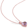 1 4/5 CT TGW Rose de France and Created White Sapphire Pendant in Rose
Plated Sterling Silver