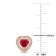 1 CT TGW Ruby and 1/5 CT TW Diamond Heart Stud Earrings in 14K Rose Gold