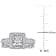1/5 CT TW Diamond Square Halo Bridal Ring Set in Sterling Silver