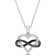 1/10 CT TW Diamond Heart Infinity Pendant with Chain in Sterling Silver
with Black Rhodium