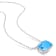 13 5/8 CT TGW Sky Blue Topaz and White Topaz Halo Pendant with Chain in
Sterling Silver