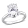 4-1/2 CT DEW Created Moissanite Solitaire Engagement Ring in 10K White Gold