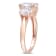 3 CT DEW Created Moissanite 3-Stone Engagement Ring in 10K Rose Gold