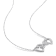 Diamond Accent Double Heart Infinity Pendant with Chain in Sterling Silver