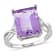 5 7/8 CT TGW Amethyst and White Topaz Ring in Sterling Silver