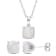 2-Pcs Set of 4 1/10 CT TGW Opal Solitaire Earrings and Pendant with
Chain in Sterling Silver