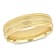 Ladies 6mm Double Row Textured Wedding Band in 14K Yellow Gold