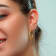 30MM Flat Knife Edge Hoop Earrings in Yellow Plated Sterling Silver