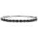 9-1/3 CT TGW Oval-Cut Black Sapphire Bangle in Sterling Silver