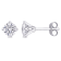 1 CT TW Lab-Grown Diamond Solitaire Stud Earrings in 14K White Gold