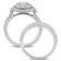1 3/4 CT TGW Lab Grown Diamond Double Halo Bridal Set Ring in 14K White Gold