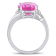 7 1/2 CTW Created Pink Sapphire and Diamond Accent Ring in Sterling Silver
