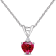 3/5  CT TGW Created Ruby and Diamond Accent Pendant with Chain in 10K
White Gold