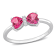 1 CT TGW Pink Topaz and Diamond Accent Bow Ring in 10K White Gold