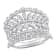 1 1/5 CT TGW Lab Grown Diamond Crown Design Wide Ring in 14K White Gold