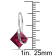 4 1/5 CT TGW Created Ruby Euro Back Earrings in 10K White Gold