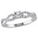1/4 CT TGW Created White Sapphire and 1/10 CT TW Diamond Infinity Ring
in Sterling Silver