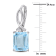 8 1/4 CT TGW Sky Blue Topaz and White Topaz Earrings in Sterling Silver