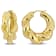 39MM Twisted Hoop Earrings in 18K Yellow Gold Over Sterling Silver