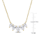 5 2/5 CT TGW Created White Sapphire Necklace in Yellow Silver