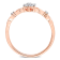 1/10ctw Diamond Floral Promise Ring in 18K Rose Gold Over Sterling Silver