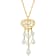 6-6.5MM Freshwater Cultured Pearl Chandelier Heart Necklace in 14K
Yellow Gold Over Sterling Silver