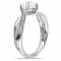 7/8 CT TGW Opal and Diamond Accent Heart Ring in Sterling Silver