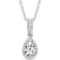 1/6 CT TW Diamond Teardrop Halo Pendant with Chain in Sterling Silver