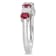 4/5 CT TGW Ruby and 1/2 CT TW Diamond Semi-Eternity Ring in 14K White Gold